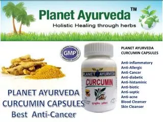 PLANET AYURVEDA CURCUMIN CAPSULES Anti-inflammatory Anti-Allergic Anti-Cancer Anti-diabetic