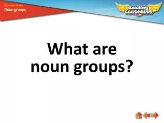 What are n oun groups?