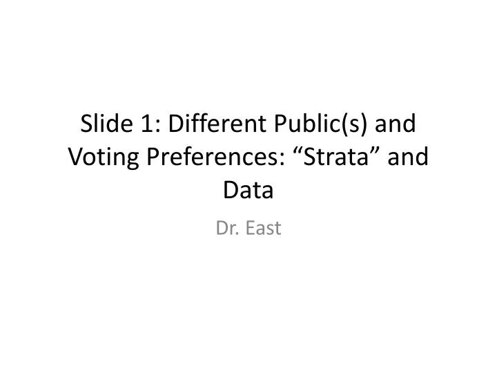 slide 1 different public s and voting preferences strata and data