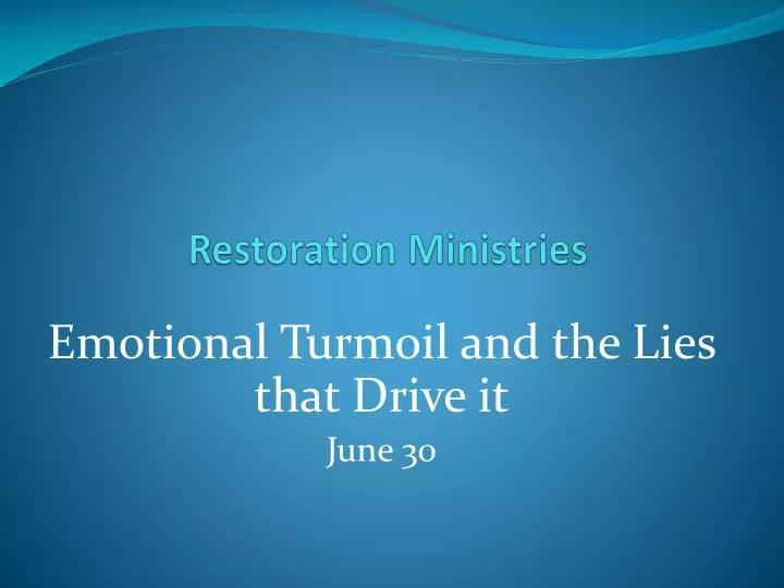 restoration ministries