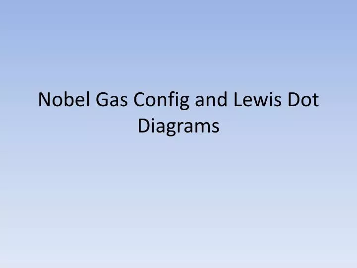 nobel gas config and lewis dot diagrams