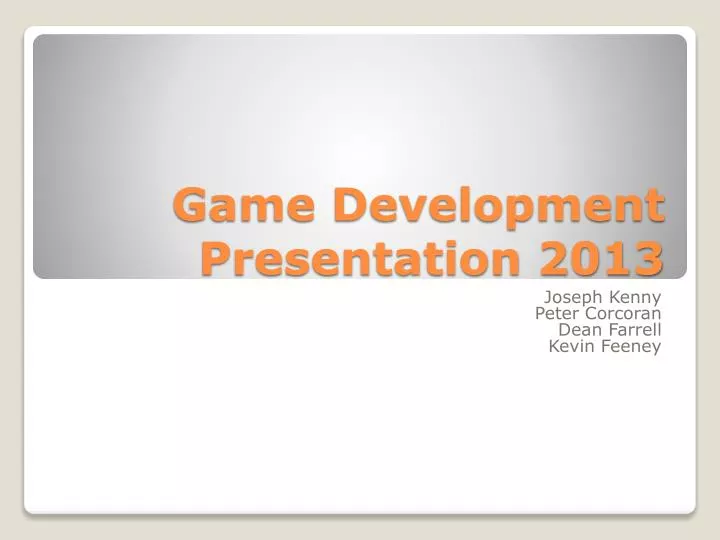 game development presentation 2013