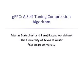 gFPC: A Self-Tuning Compression Algorithm