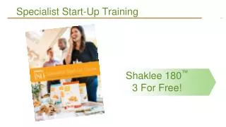 Specialist Start-Up Training