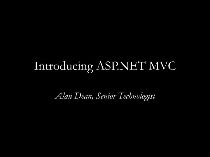 introducing asp net mvc