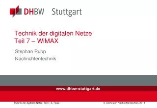 technik der digitalen netze teil 7 wimax