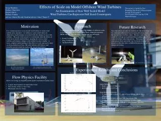 Effects of Scale on Model Offshore Wind Turbines An Examination of How Well Scaled Model