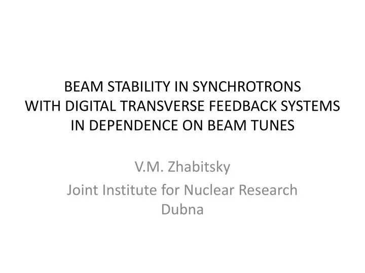 beam stability in synchrotrons with digital transverse feedback systems in dependence on beam tunes