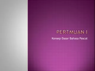 pertmuan i