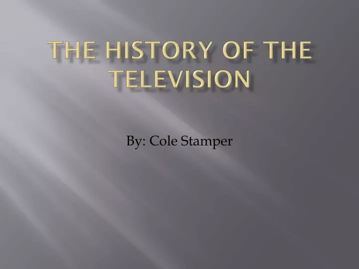 the history of the television