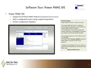 Software Tour: Power PMAC IDE
