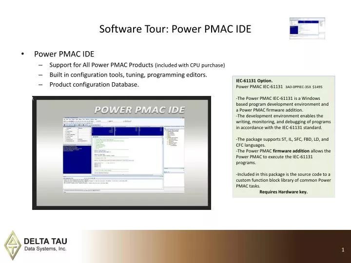 software tour power pmac ide