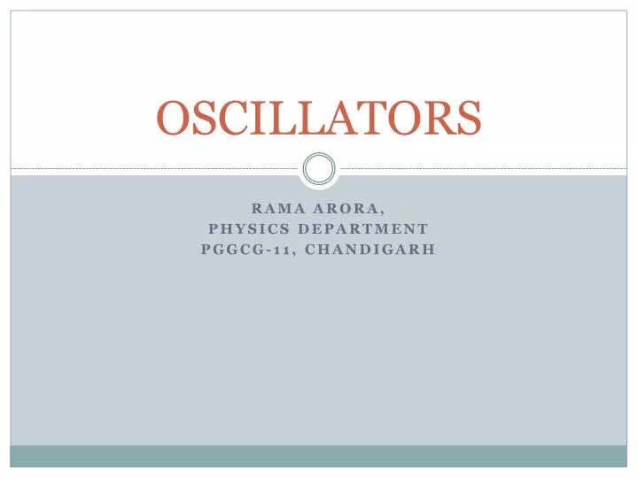 oscillators