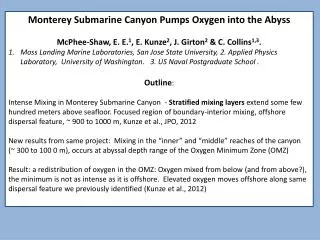 Monterey Submarine Canyon Pumps Oxygen into the Abyss