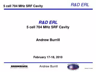 R&amp;D ERL 5 cell 704 MHz SRF Cavity