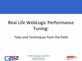 Real Life WebLogic Performance Tuning :