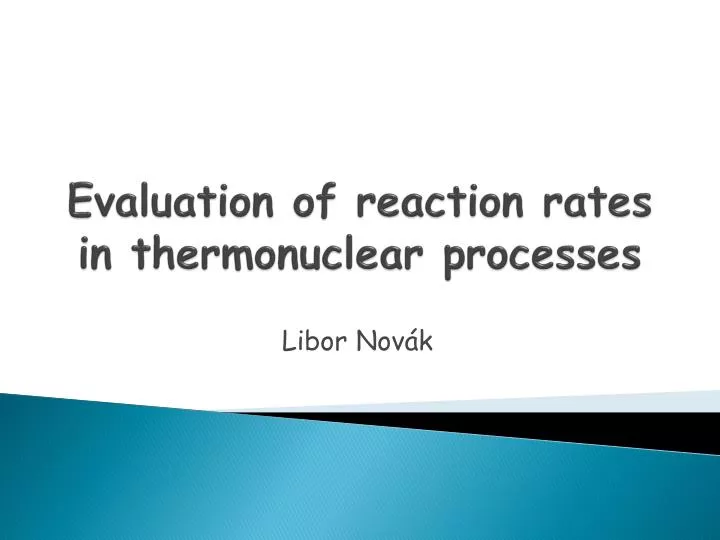 evaluation of reaction rates in thermonuclear processes