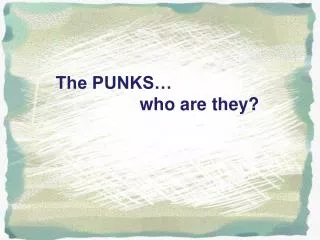 The PUNKS… who are they?