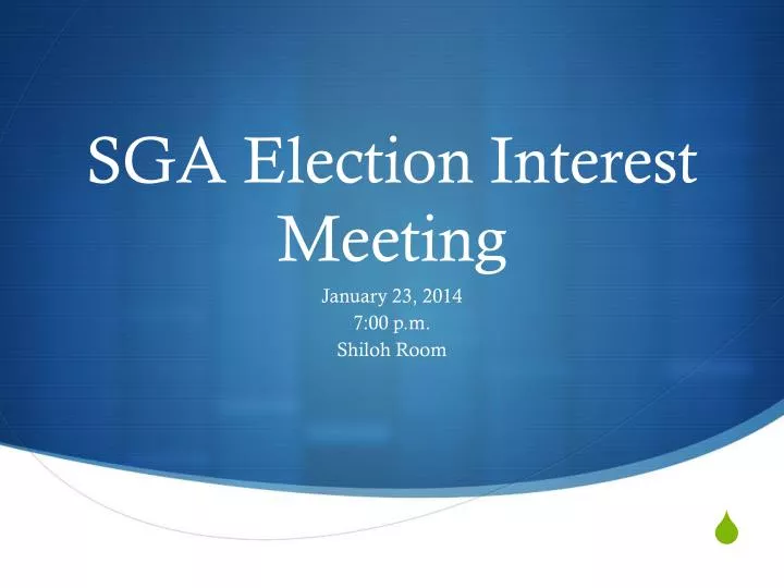 sga election interest meeting