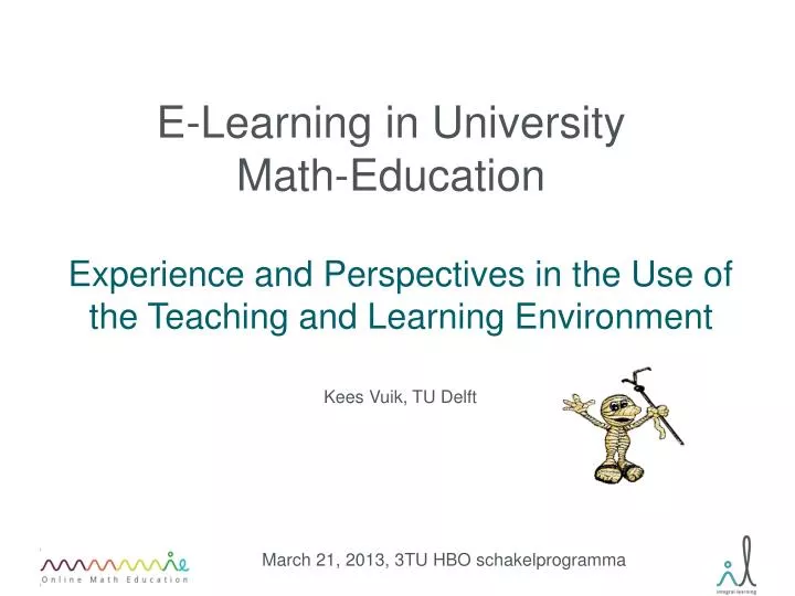 e learning in university math education