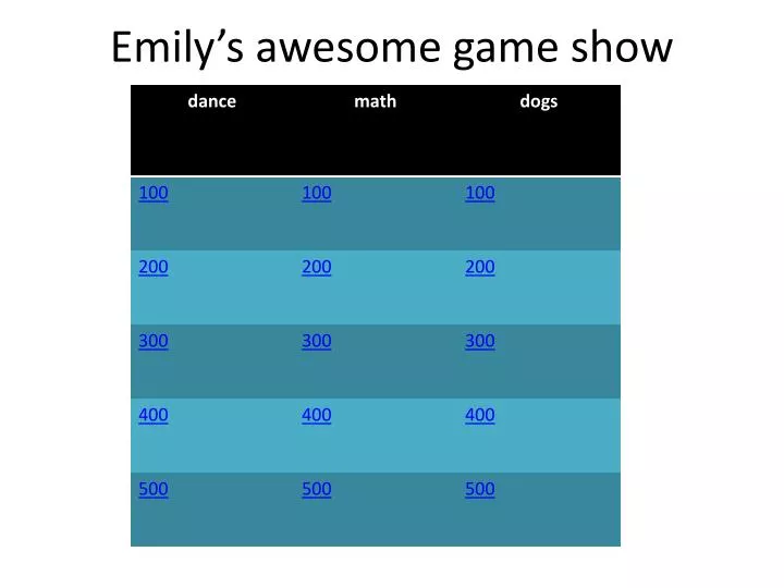 emily s awesome game show
