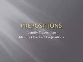 Prepositions