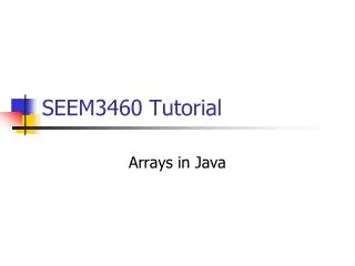 SEEM3460 Tutorial