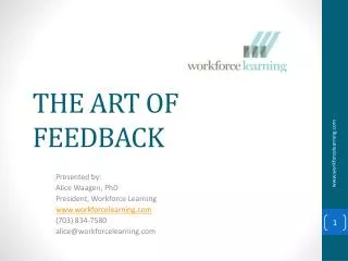 THE ART OF FEEDBACK