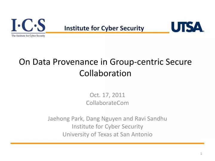 on data provenance in group centric secure collaboration