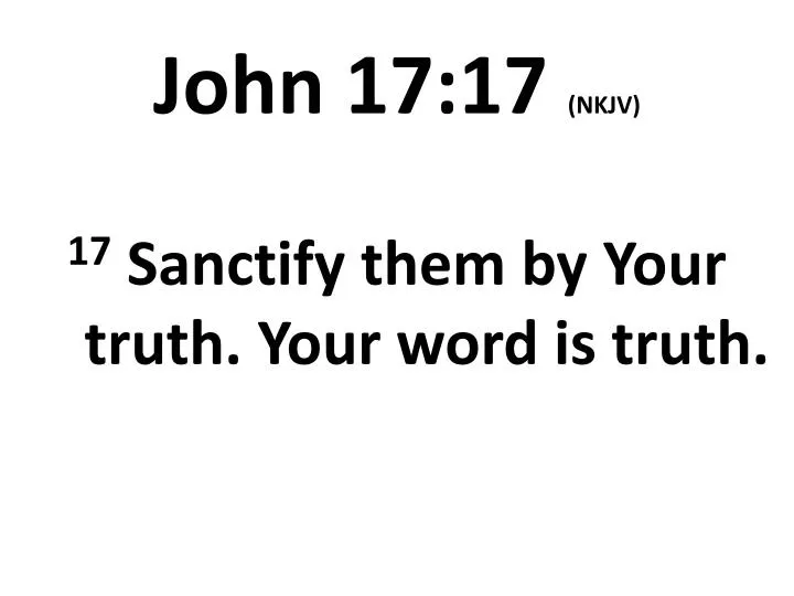 john 17 17 nkjv