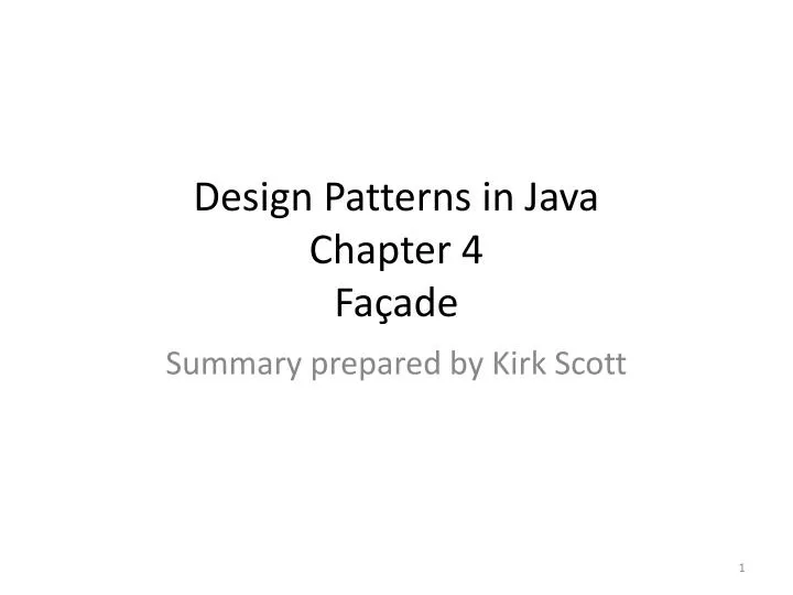 design patterns in java chapter 4 fa ade