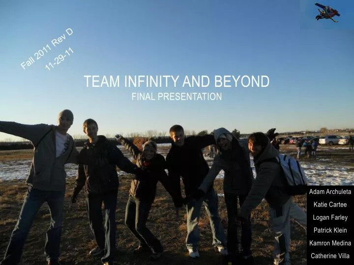 team infinity and beyond final presentation