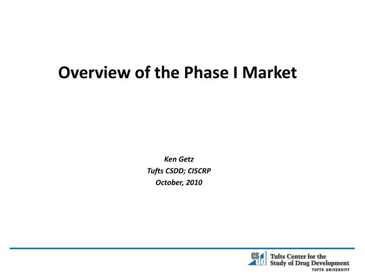 overview of the phase i market