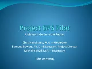 Project GPS Pilot