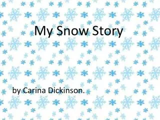 My Snow Story