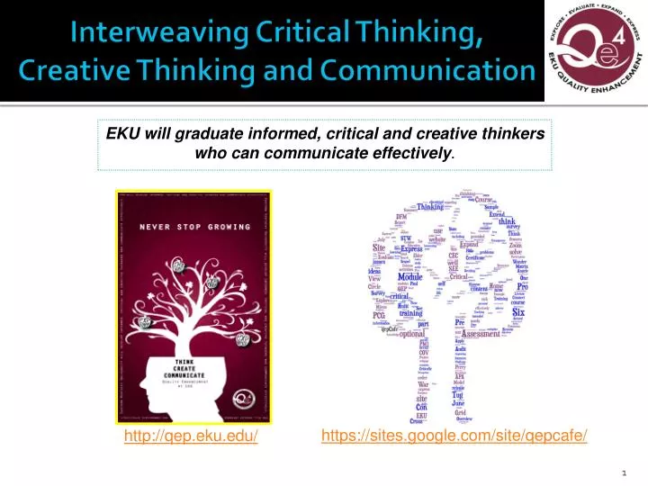 interweaving critical thinking creative thinking and communication