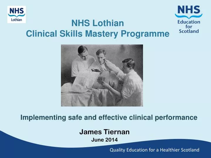 nhs lothian clinical skills mastery programme