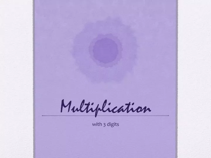 multiplication