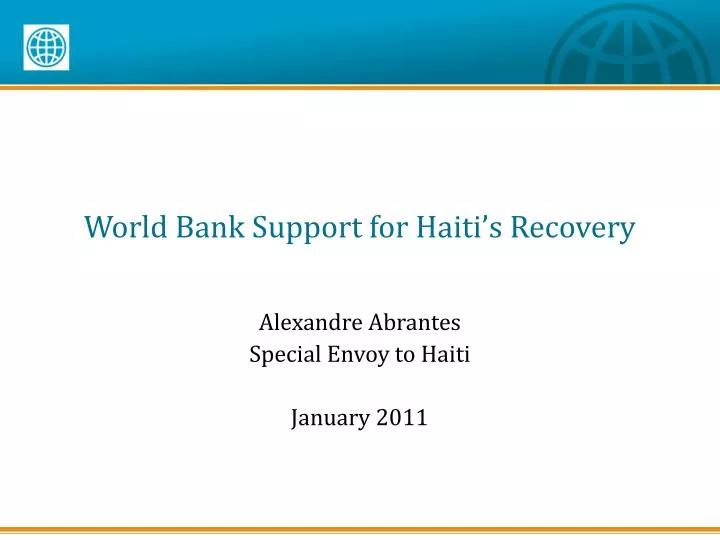 world bank support for haiti s recovery