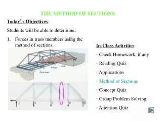 THE METHOD OF SECTIONS