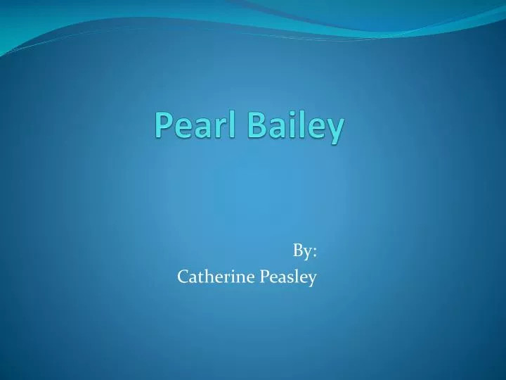 pearl bailey