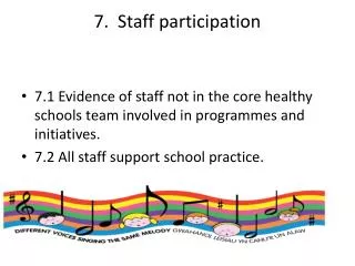 7. Staff participation