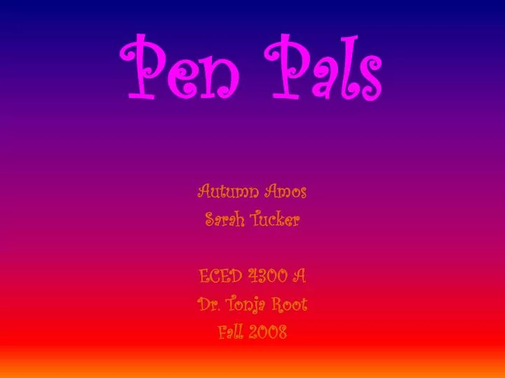 pen pals