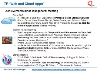 TF “Web and Cloud Apps”