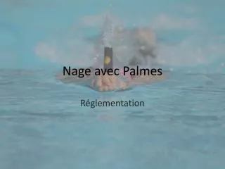 nage avec palmes