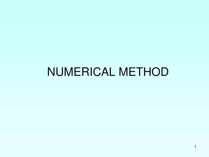 numerical method