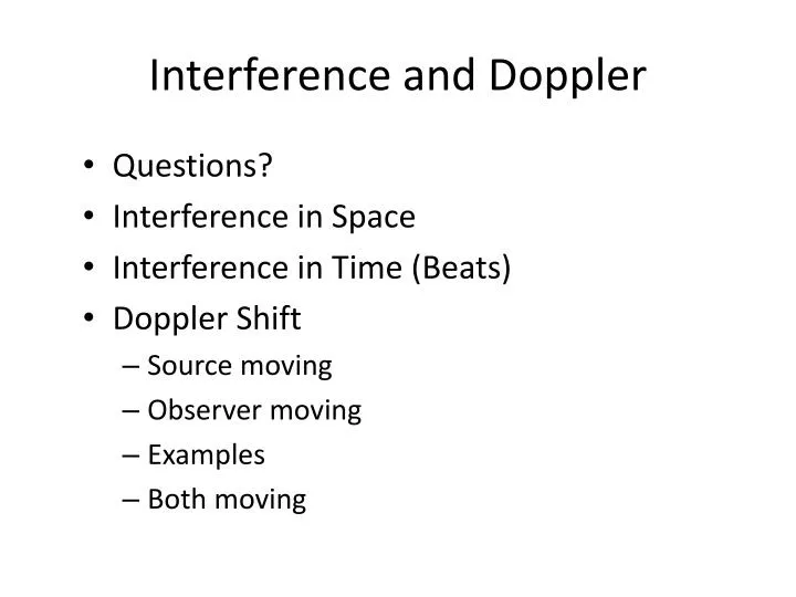 interference and doppler