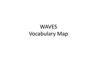 WAVES Vocabulary Map