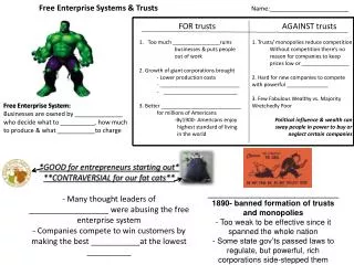 free enterprise systems trusts name