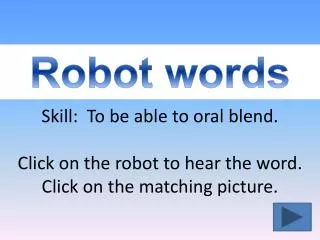 Robot words